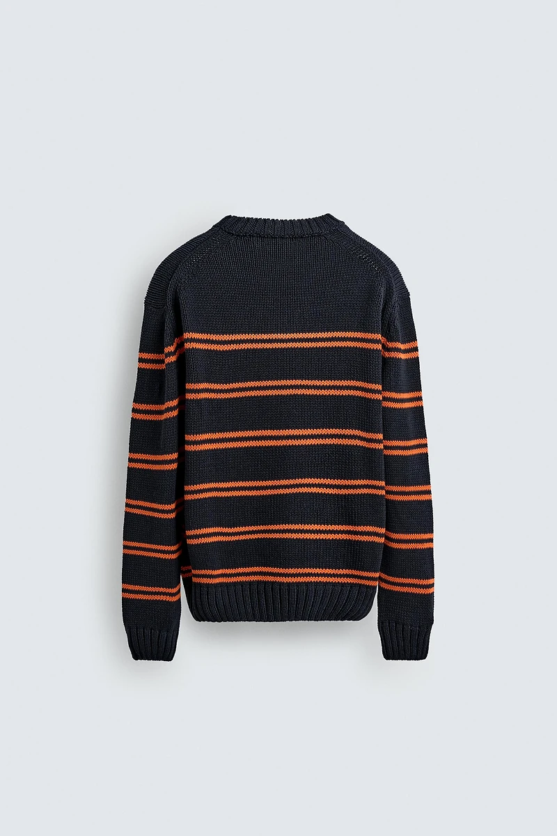 JACQUARD STRIPE SWEATER
