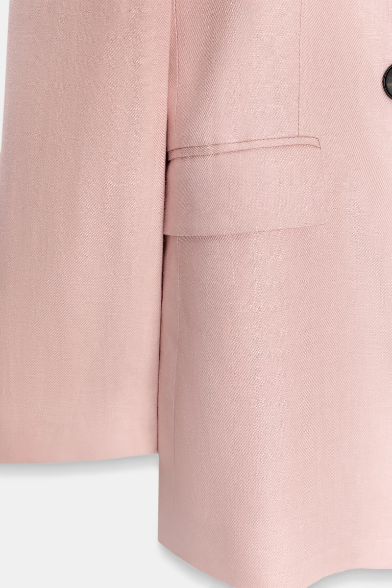 VESTE À BOUTONNAGE CROISÉ 100% LIN