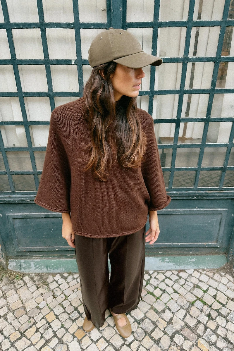 WIDE SLEEVE KNIT JUMPER