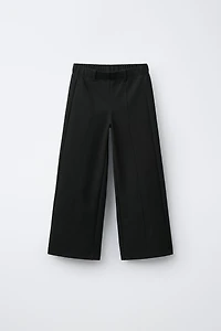 PANTALON EN MAILLE POINT ROMA À JAMBES LARGES