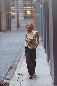 STUDDED HALTER TOP