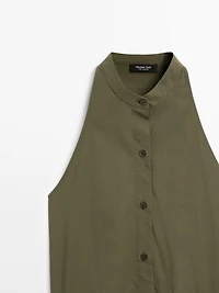 Robe longue à encolure américaine