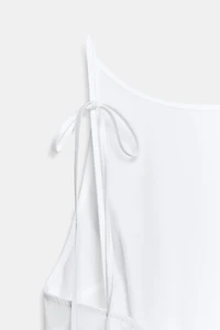 VOLUMINOUS GABARDINE MIDI DRESS