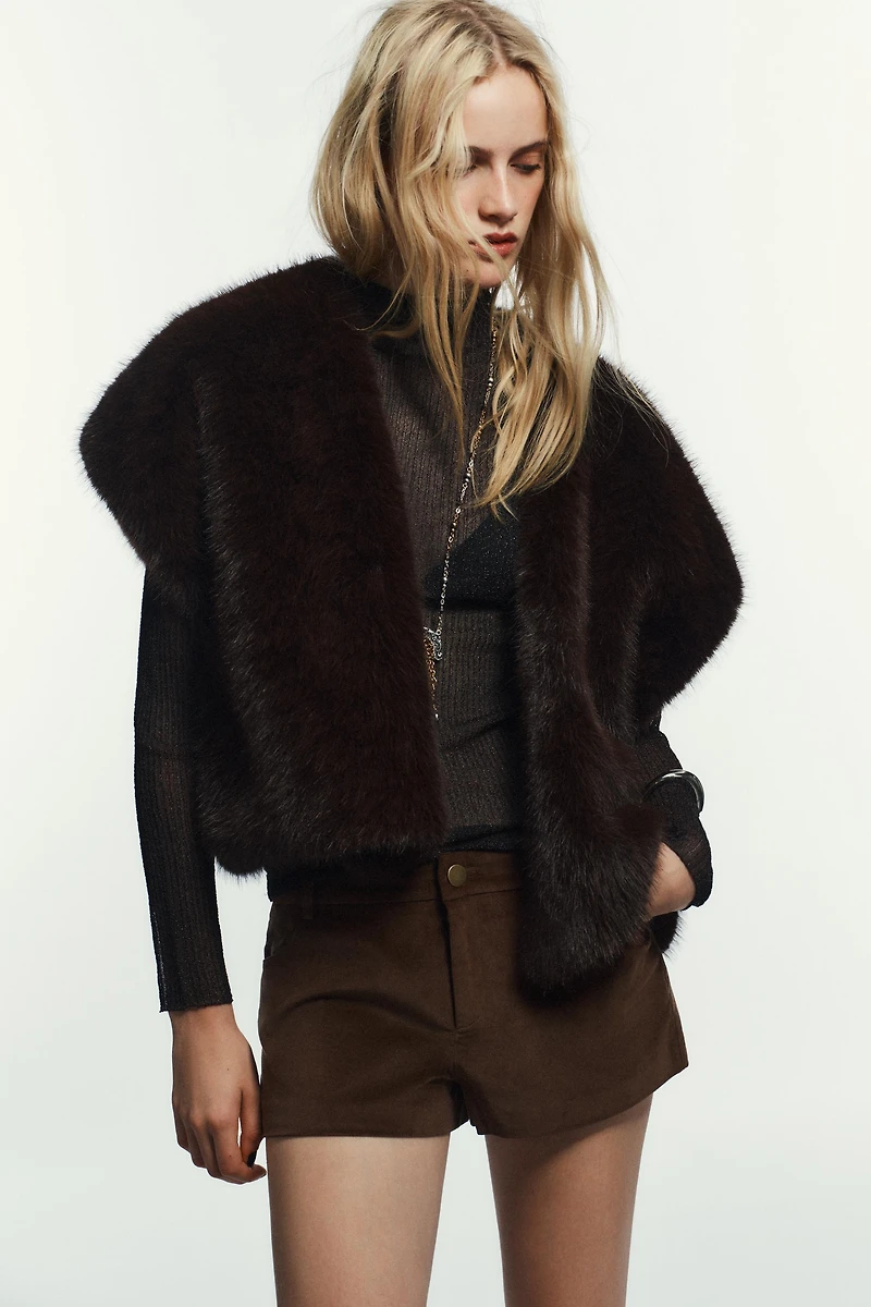 FAUX FUR VEST