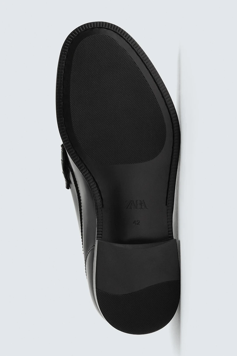 LEATHER PENNY LOAFERS HARRY LAMBERT FOR ZARA X DISNEY