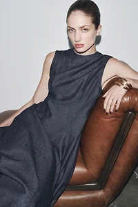 ZW COLLECTION DENIM MIDI DRESS
