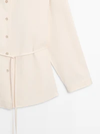 Flowing overshirt with collar detail
