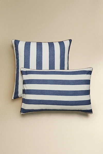 FADED COTTON STRIPED PILLOWCASE