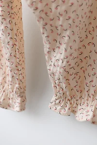 FLORAL TEXTURED JOGGING PANTS