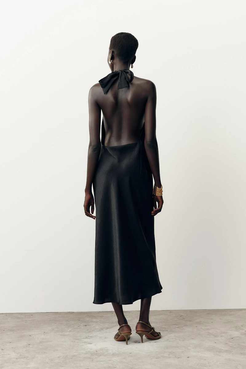 HALTER MIDI DRESS