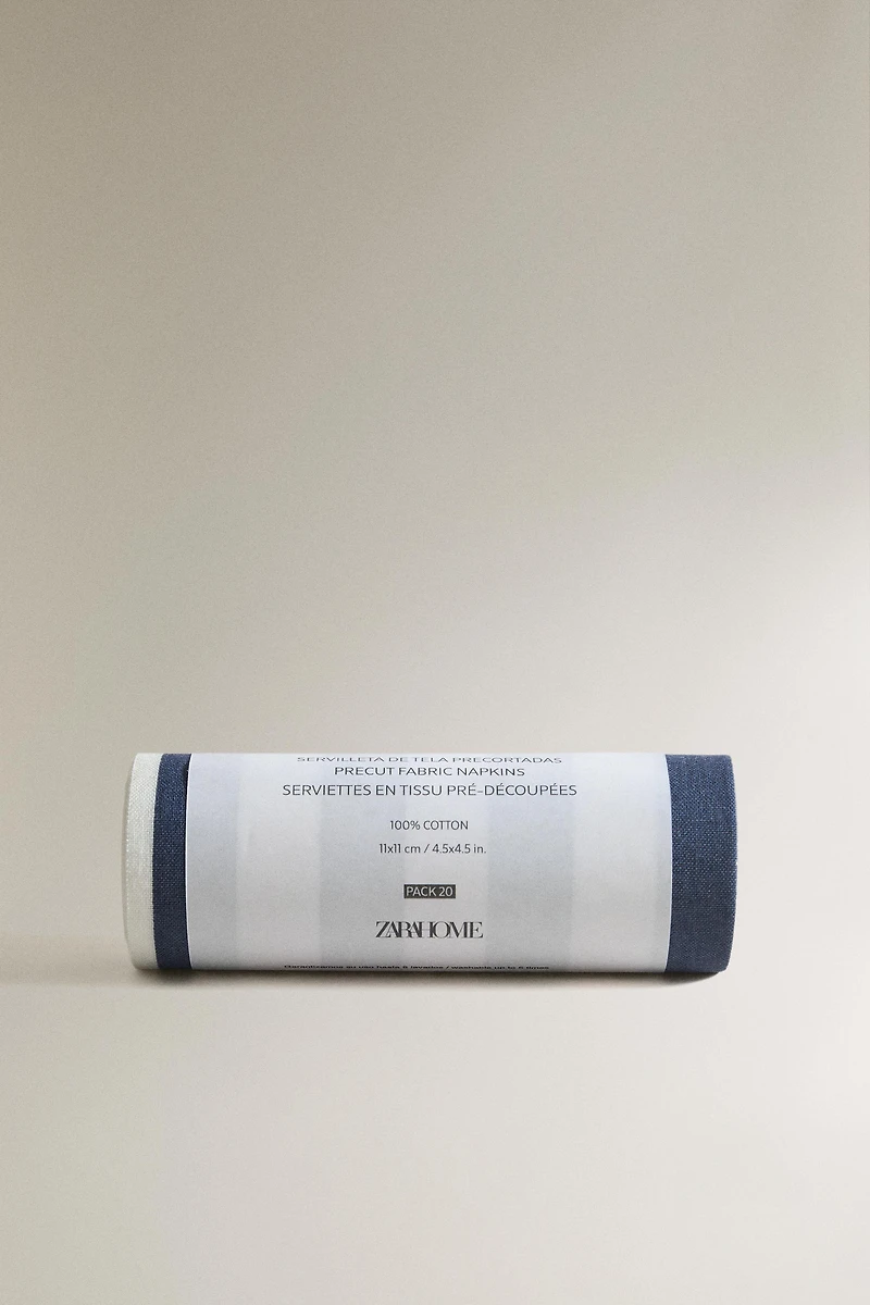 PACK OF STRIPED REUSABLE COTTON NAPKINS (PACK OF 20)
