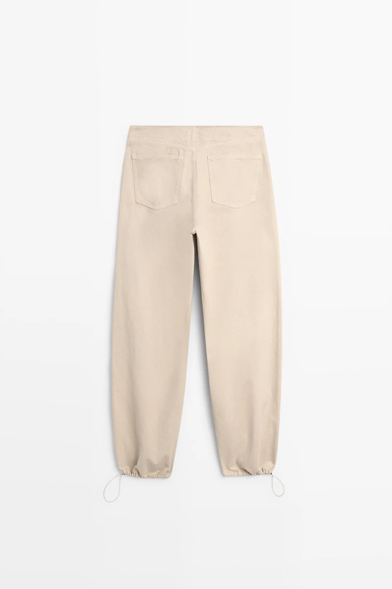 Relaxed fit parachute pants