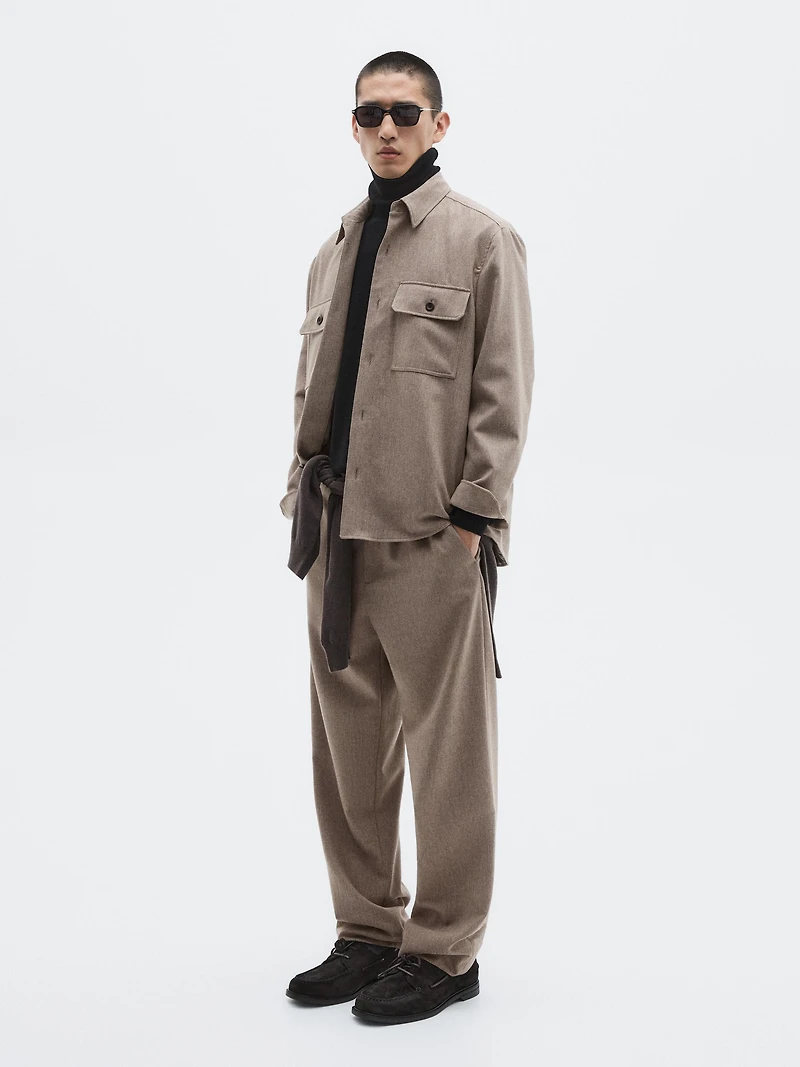 Wool blend stretch trousers - LIMITED