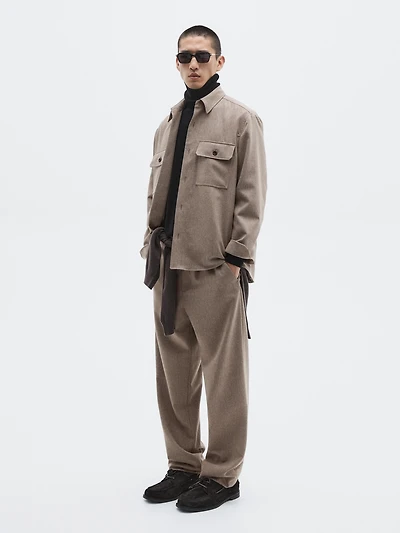 Pantalon élastique en laine mélangée - LIMITED