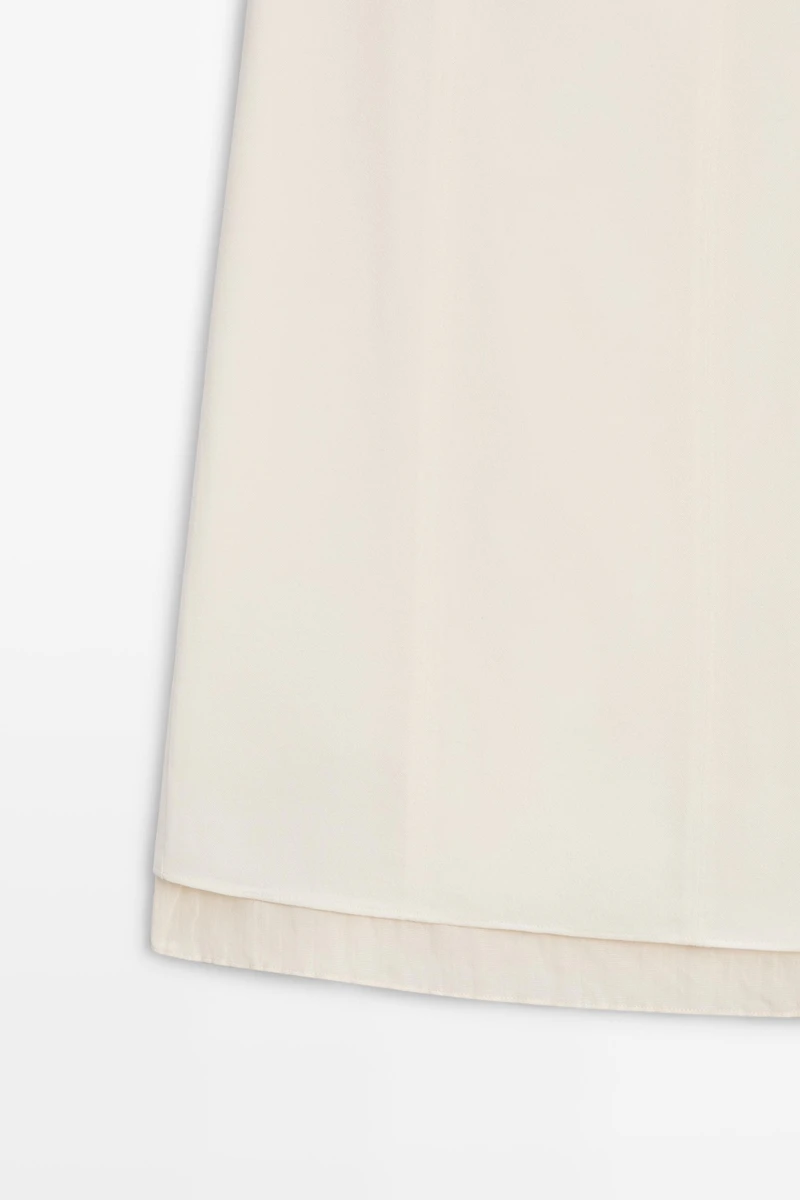 Double-layered midi skirt with seam detail