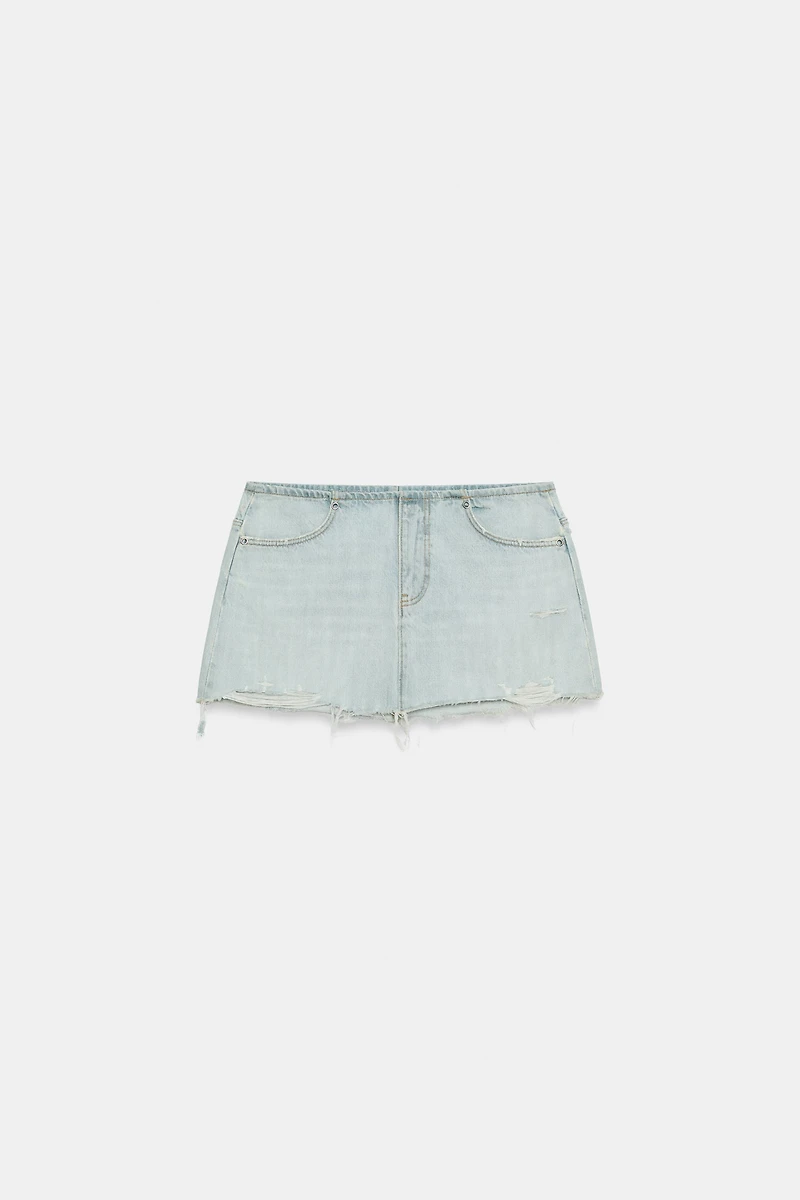 MINI JUPE EN DENIM TRF DÉCHIRURES