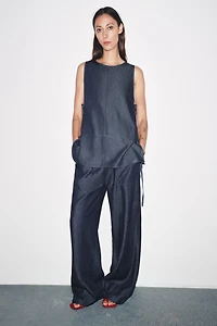 ZW COLLECTION DENIM TIE TOP
