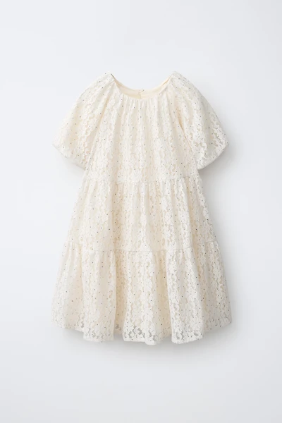 LACE AND RHINESTONE DRESS