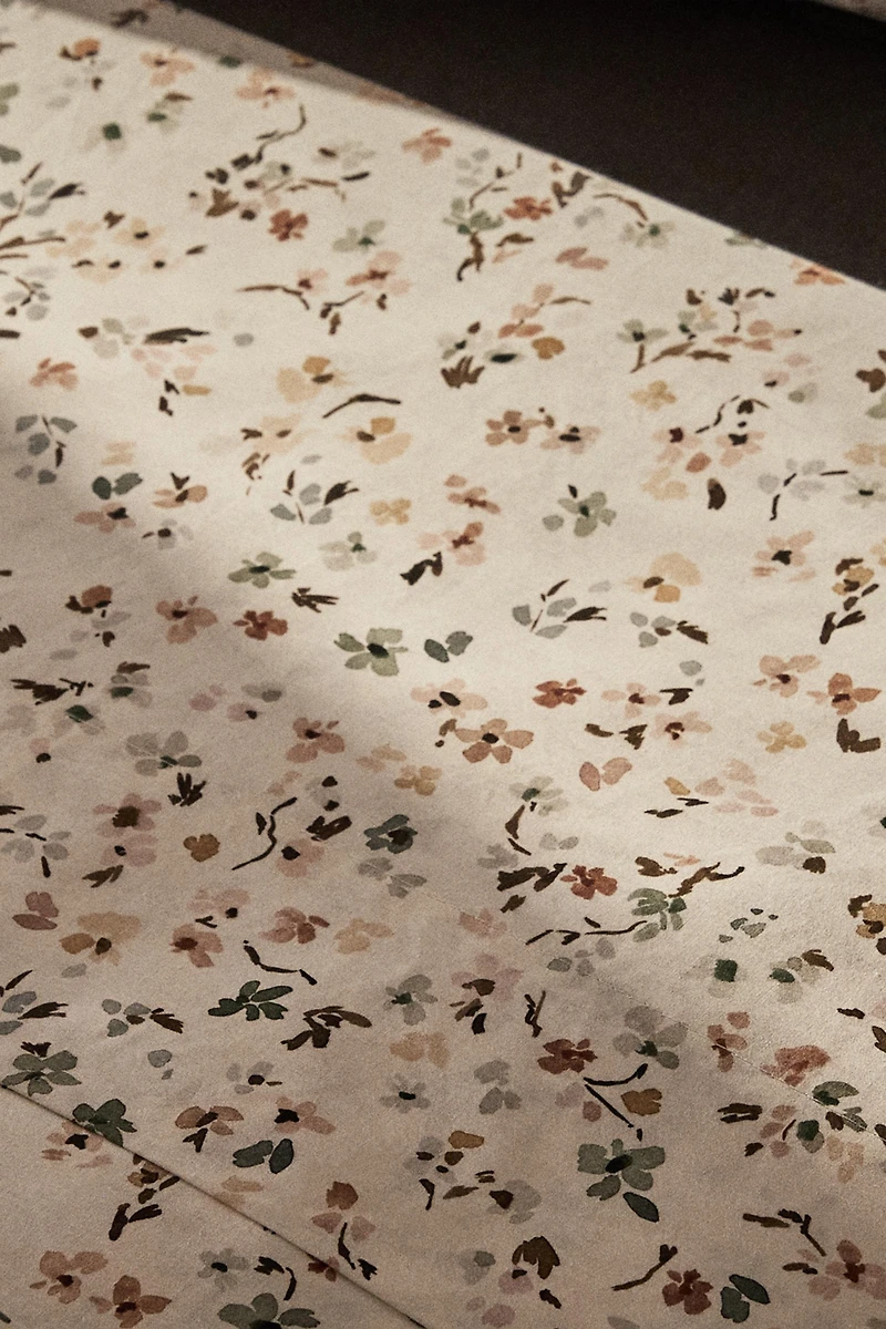 FLORAL PRINT FLAT SHEET