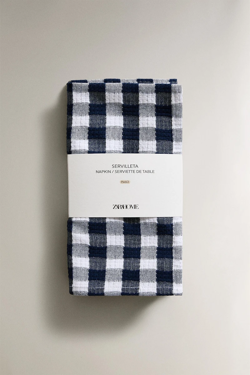SET OF GINGHAM CHECK NAPKINS (SET OF 2)