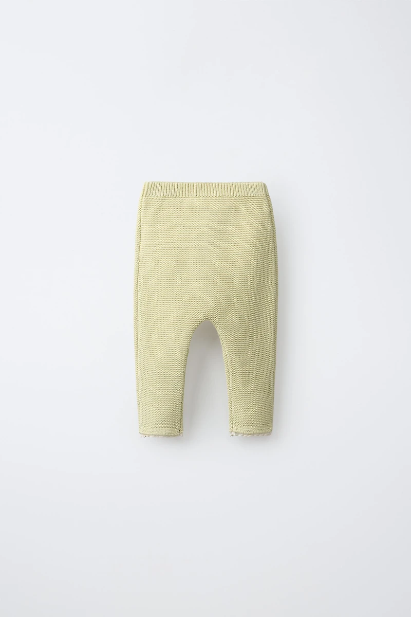 EMBROIDERED LACE KNIT PANTS