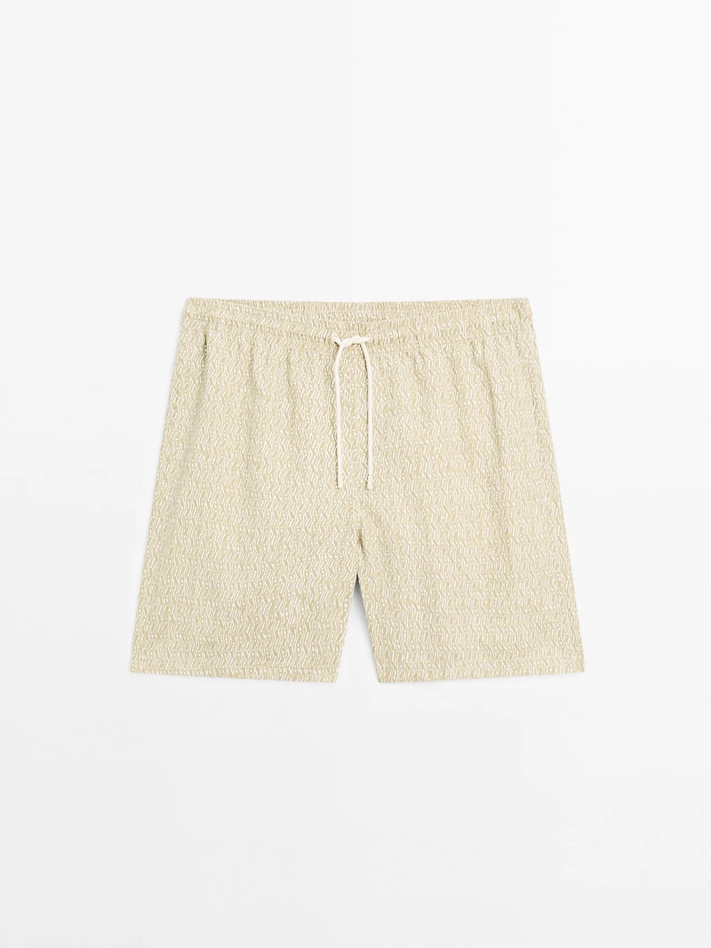 Printed swimming trunks