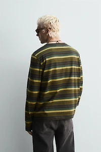 T-SHIRT JACQUARD À RAYURES