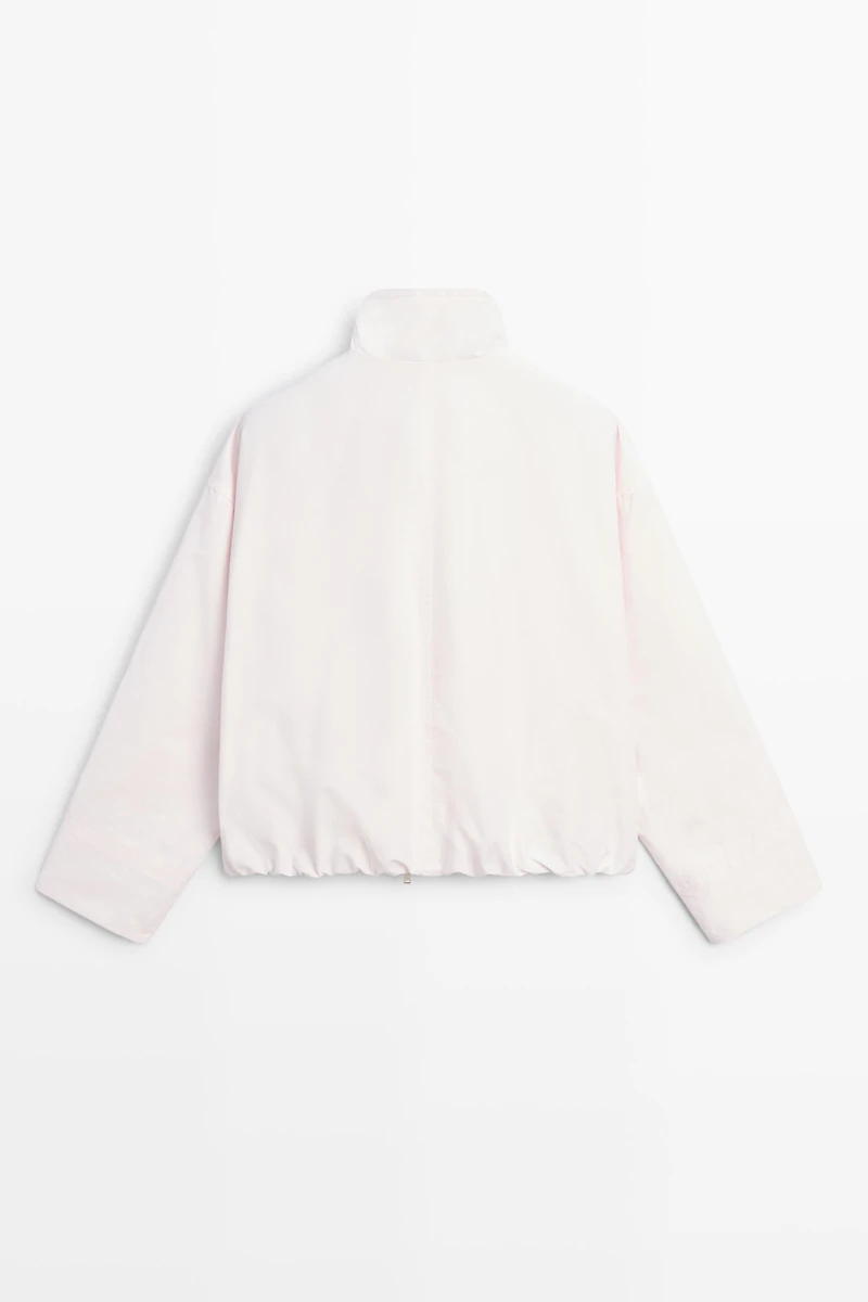 High neck bomber jacket