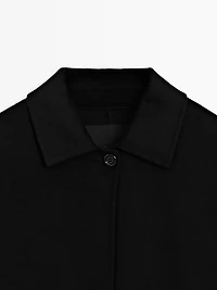 Long batwing sleeve coat