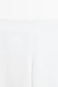 Total look flowing linen blend trousers