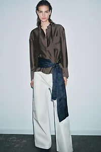 ZW COLLECTION BOW POCKET SHIRT