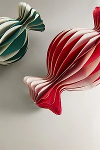 LOT DE DÉCORATIONS DE NOËL EN PAPIER BONBON (LOT DE 2)