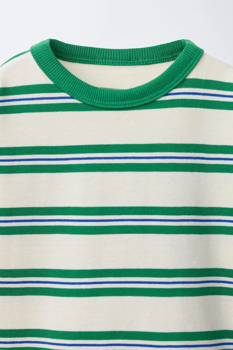 EMBROIDERED STRIPED T-SHIRT