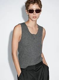 Knit top with button details