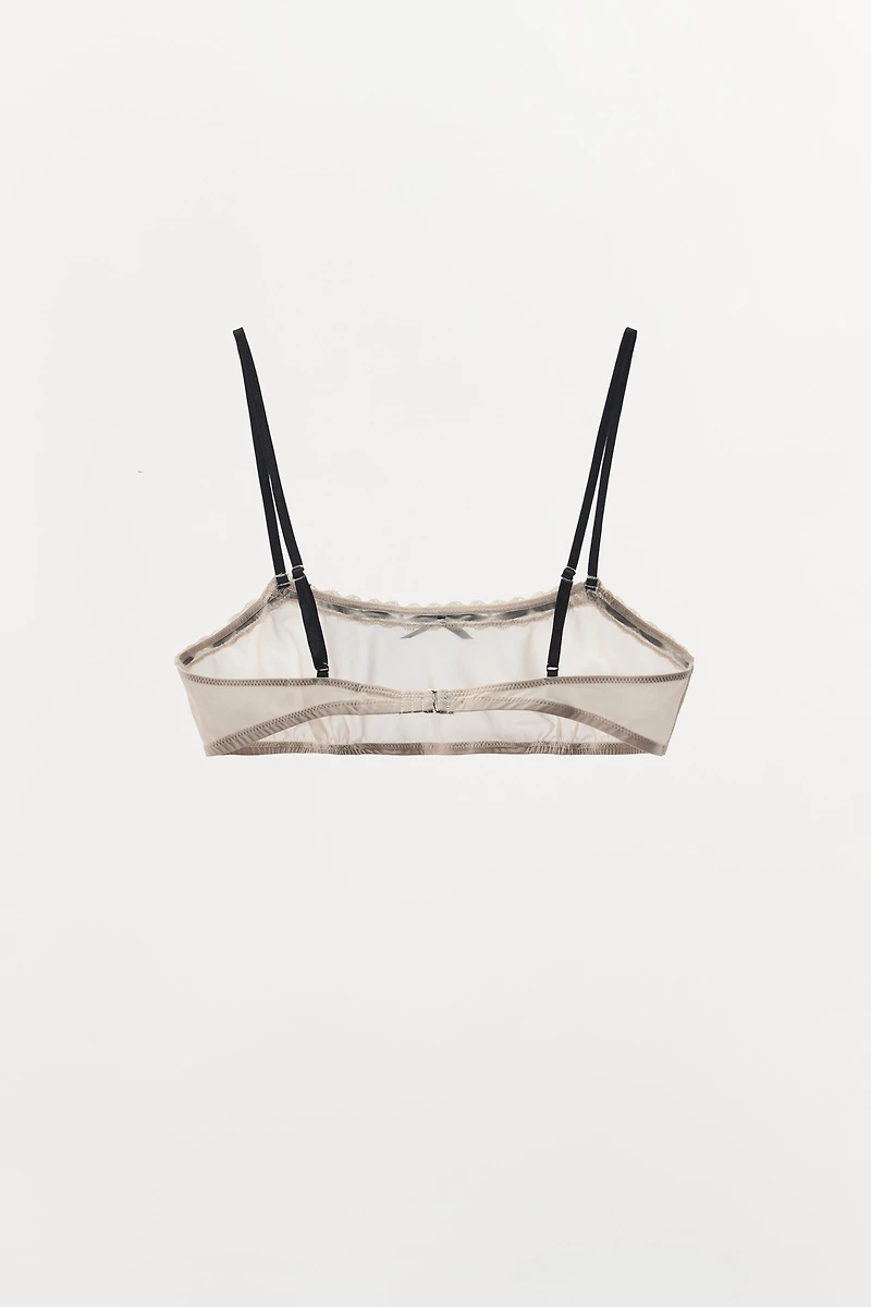 CONTRAST BOW BRALETTE