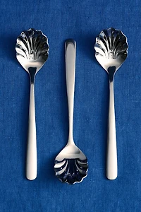 SHELL STEEL DESSERT SPOONS (PACK OF 4)