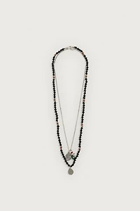MIXED BEADED NECKLACE PACK OF 2