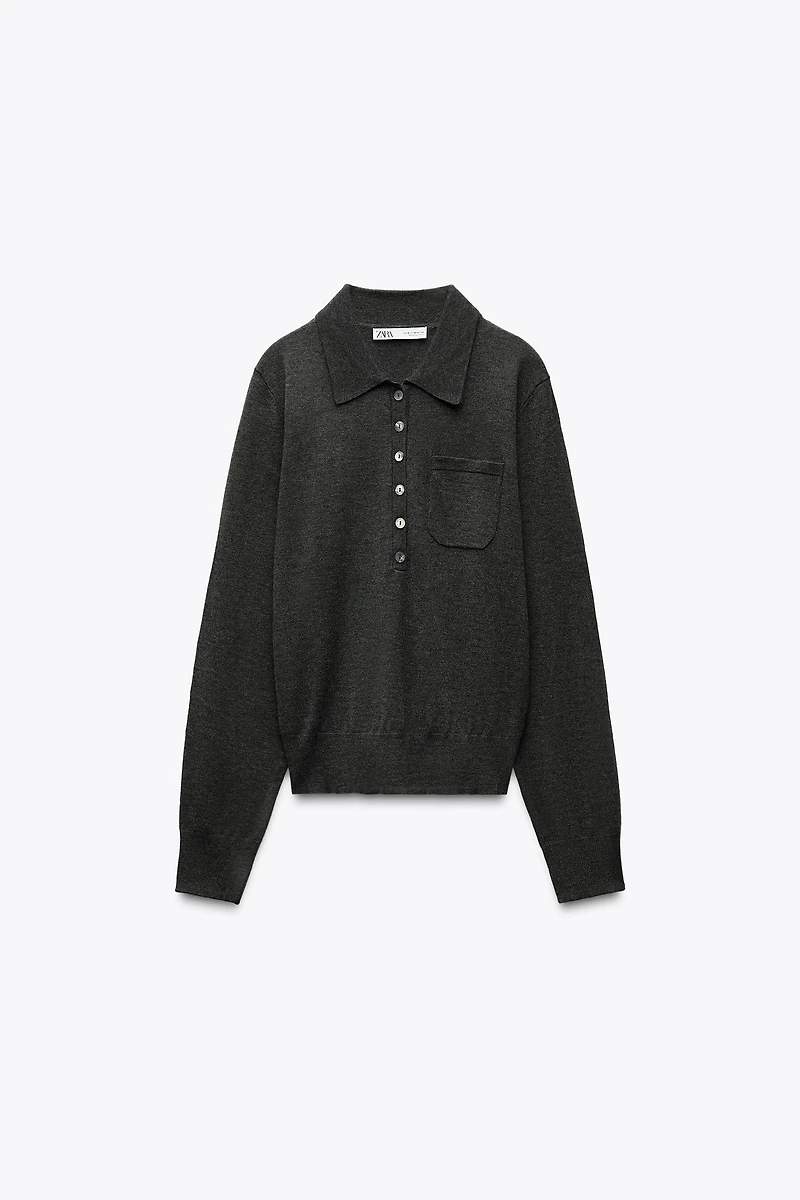 BASIC WOOL BLEND POLO