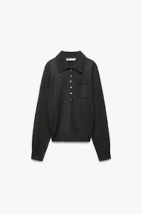 BASIC WOOL BLEND POLO