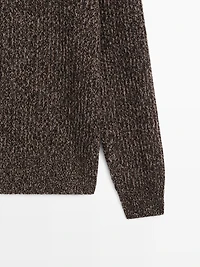Pull col rond 100 % laine