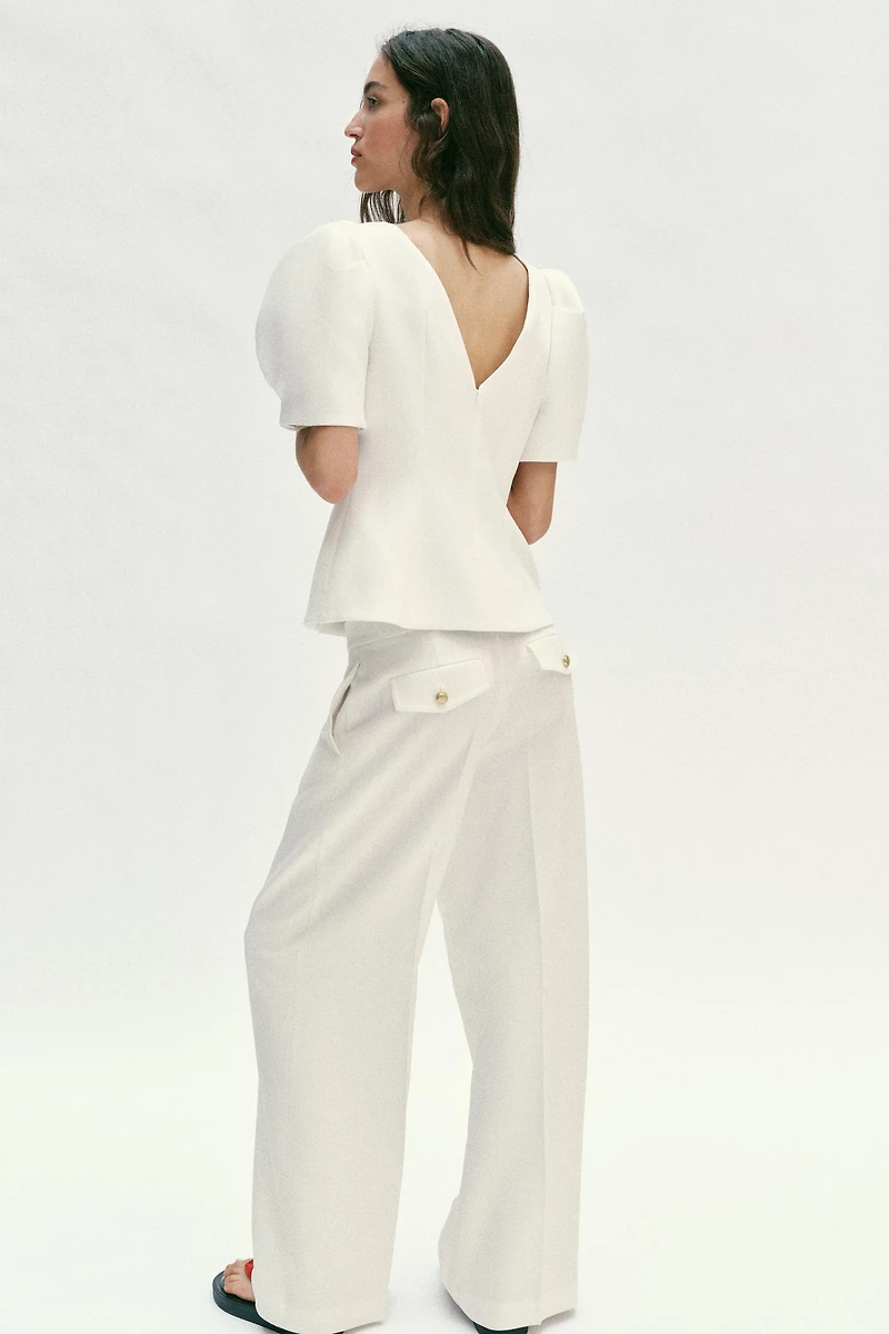 BALLOON SLEEVE TOP