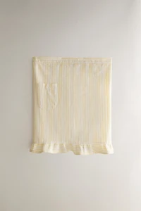 STRIPED RUFFLED APRON