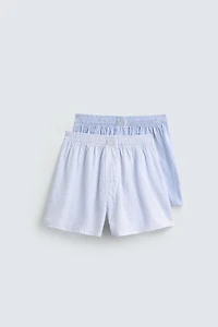 TWO-PACK OF COMBINATION POPLIN BOXERS