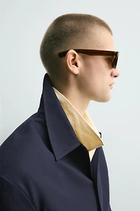 RELAXED FIT COTTON - LINEN OVERSHIRT