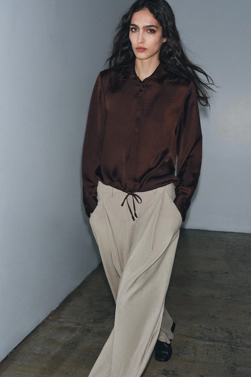 SATIN EFFECT SHIRT ZW COLLECTION