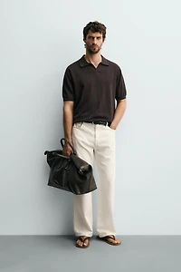 REGULAR FIT RIBBED KNIT POLO