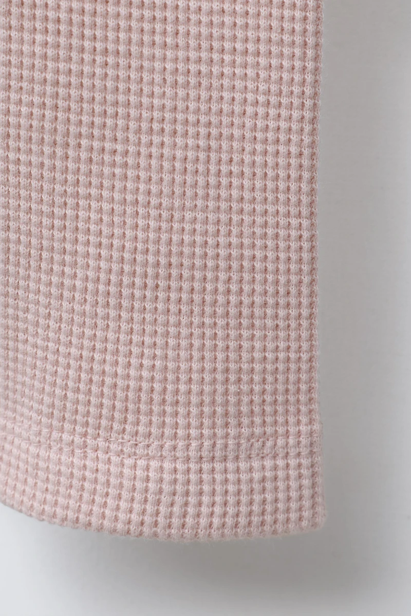 LACE DETAIL WAFFLE LEGGINGS