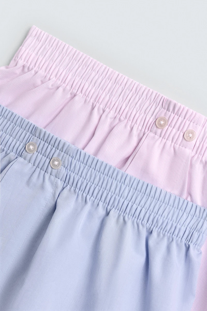 PACK DE 2 BOXERS EN POPELINE COMBINÉE