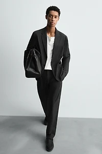 PANTALON DE COSTUME EN POPELINE