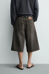 JORT EN DENIM À CEINTURE